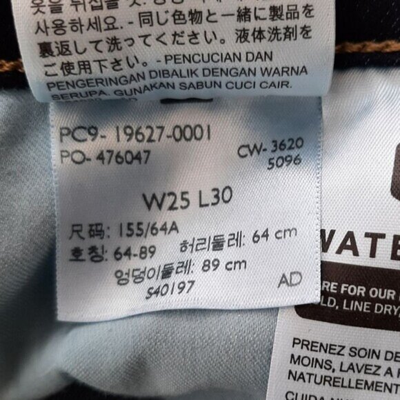 LEVI'S 312 | Shaping Slim Stretchy Dark Wash Crop Ankle Jeans Sz 25 Altered - Picture 14 of 15